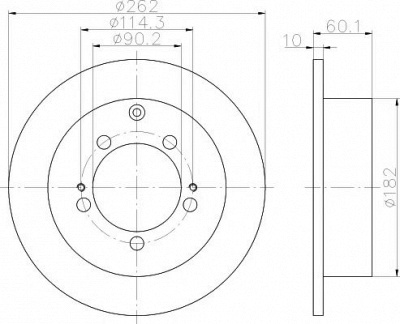 HELLA PAGID 8dd355111721 -  Тормозной диск